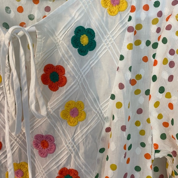 RIXO Eliza Pollen Spot Embroidery Dress Size 8 - Picture 5 of 12